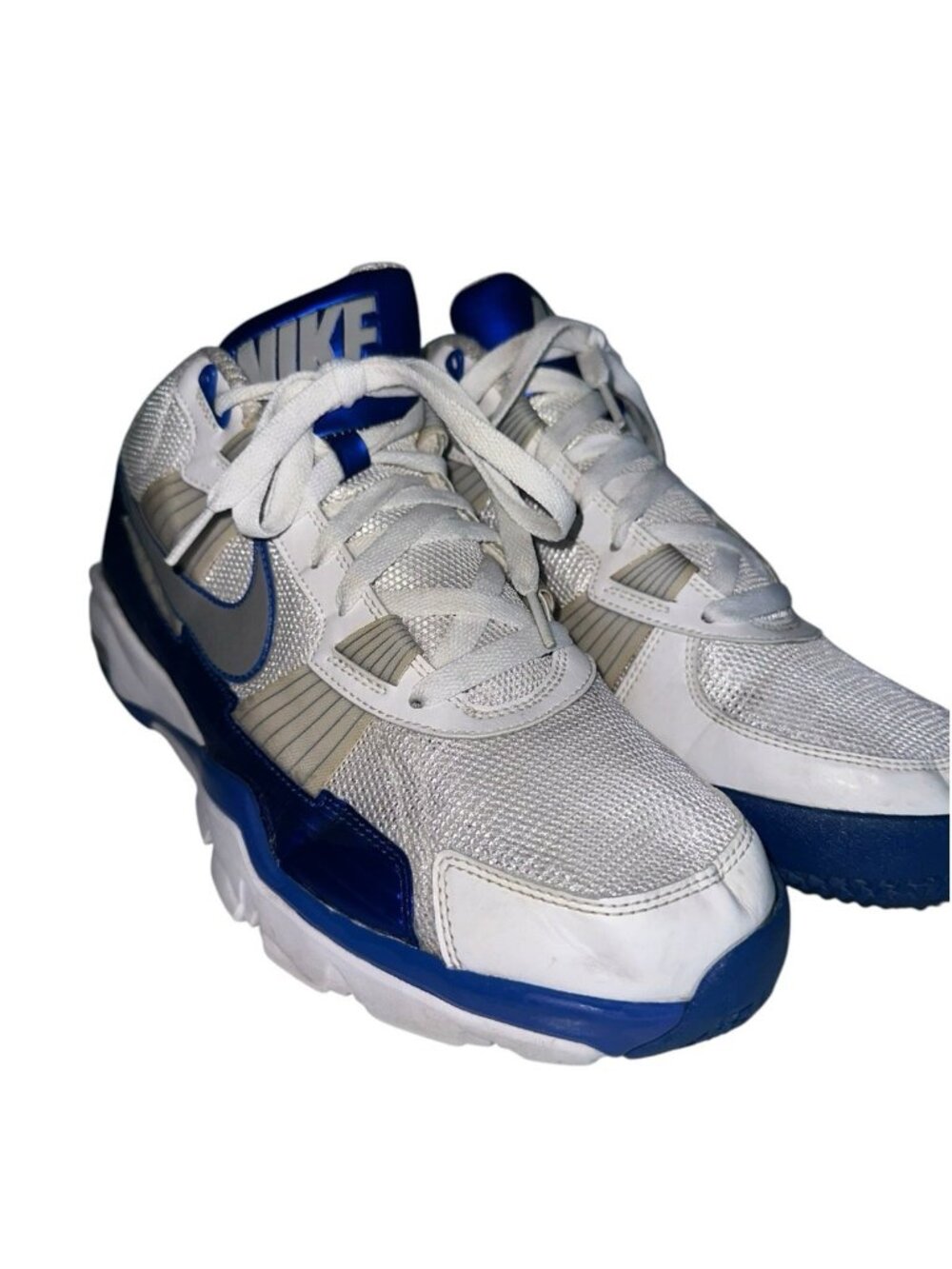 RARE 2010 NIKE TRAINER SC FLYWIRE 1990 - 2010 WHITE BLUE GRAY MEN'S SIZE 11